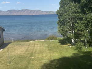 Water view with a mountain backdrop