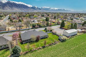 Aerial view with a mountain view and a residential view