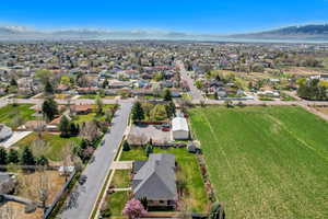 Aerial view with a mountain view and a residential view