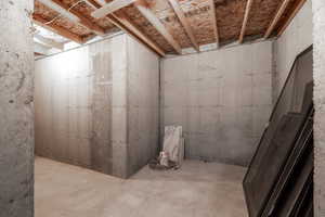 View of unfinished basement