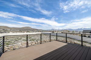 Deck with a mountain view