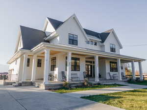 Modern farmhouse with a porch