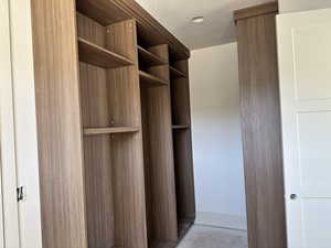 View of walk in closet