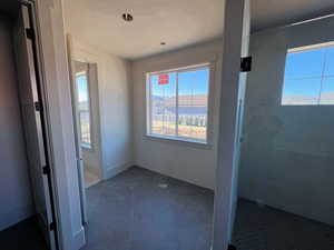 Master bathroom area for tub