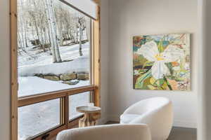 Living area with baseboards