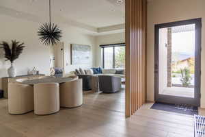 Interior space featuring 9 inch oak flooring