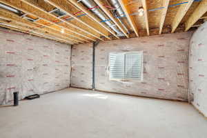 View of unfinished basement