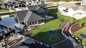 Aerial view of residential area