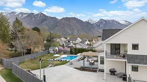 Mountain view featuring a residential view