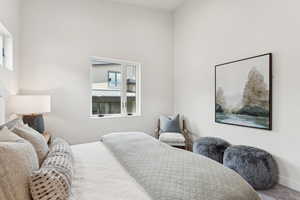 View of carpeted bedroom