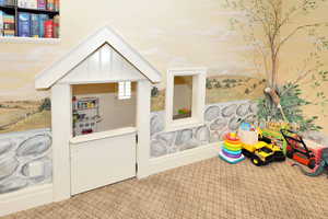 Rec room featuring carpet flooring