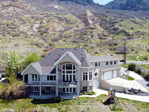 Exterior space with a mountain view