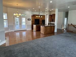 Front Room, Dining Area and Kitchen