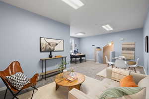 Bonus room with sitting area and office space