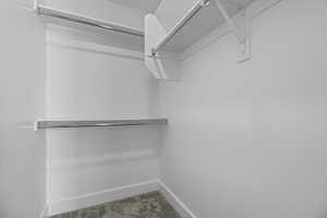 View of walk in closet