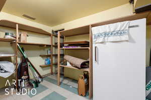 Storage area with visible vents