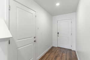 Garage door and second entrance