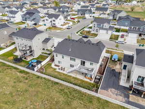 Aerial view with a residential view
