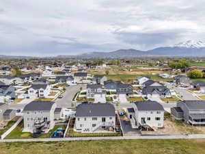 Aerial view with a mountain view and a residential view