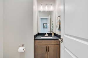 Bathroom featuring vanity