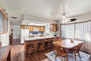 Dining room and kitchen