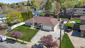 Drone / aerial view with a residential view