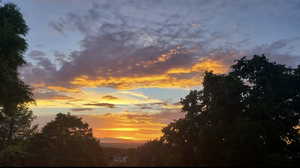 Sunset view from the balcony deck