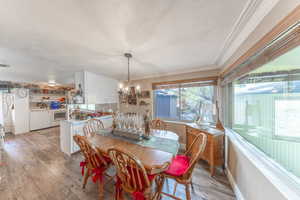 Plenty of room for family meals in this dining room