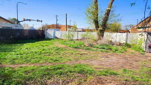 View of back yard featuring a fenced backyard