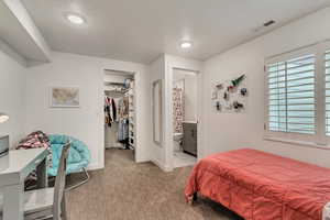 Bedroom with ensuite bath and walk-in closet