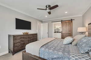 Solid hickory barn door