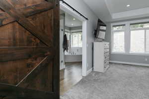Barndoor to Enter Master Bath