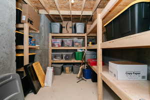 View of storage room