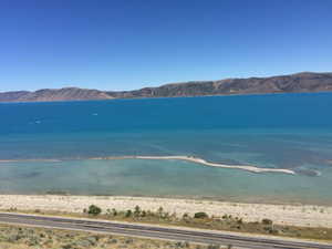 Property view of water with a mountain view