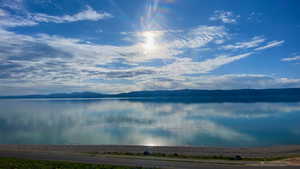 Water view featuring a mountain view