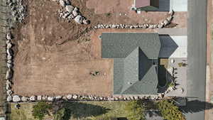 Birds eye view of property
