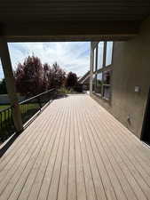 View of wooden terrace