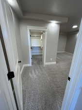 Interior space featuring baseboards