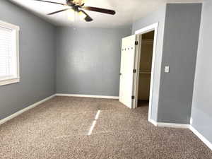 Large bedroom with walk in closet