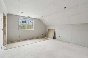 Additional living space with lofted ceiling