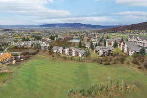 Bird's eye view with a residential view and a mountain view