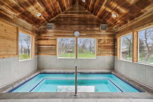 View of pool with a pool