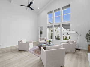 Expansive greatroom with abundant windows/lighting