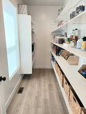 Walk-in view of pantry