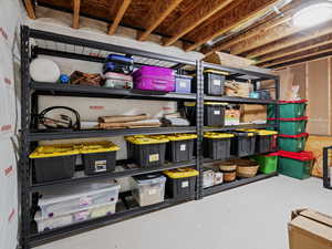Huge basement storage room