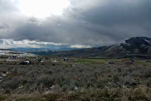 View of mountain feature with a rural view