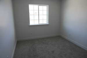 Spare room featuring baseboards and carpet