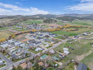 Bird's eye view featuring a mountain view