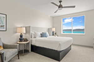 Bedroom with  Bear Lake view