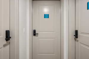 Door to Room B bedroom 2 from shared entrance of unit 301